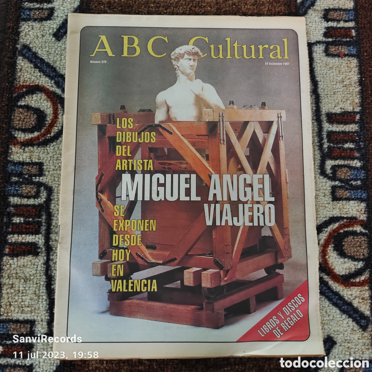 Coleccionismo de revistas y peri&oacute;dicos: ABC CULTURAL N&deg; 320: MIGUEL &Aacute;NGEL VIAJERO (DICIEMBRE 1997)