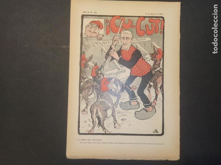 Coleccionismo de Revistas y Peri&oacute;dicos: CU CUT-N&ordm; 189 10 AGOST 1905-REVISTA ANTIGA AMB DIBUIX CENSURAT-VER FOTOS-(K-10.858)