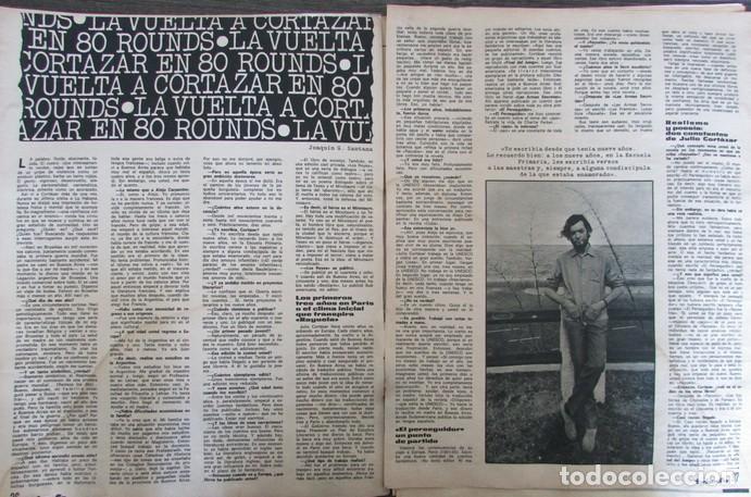 Coleccionismo de Revistas y Peri&oacute;dicos: RECORTE REVISTA TRIUNFO 477 1971 JULIO CORT&Aacute;ZAR 4 P&Aacute;GS. MANCHAS DE HUMEDAD