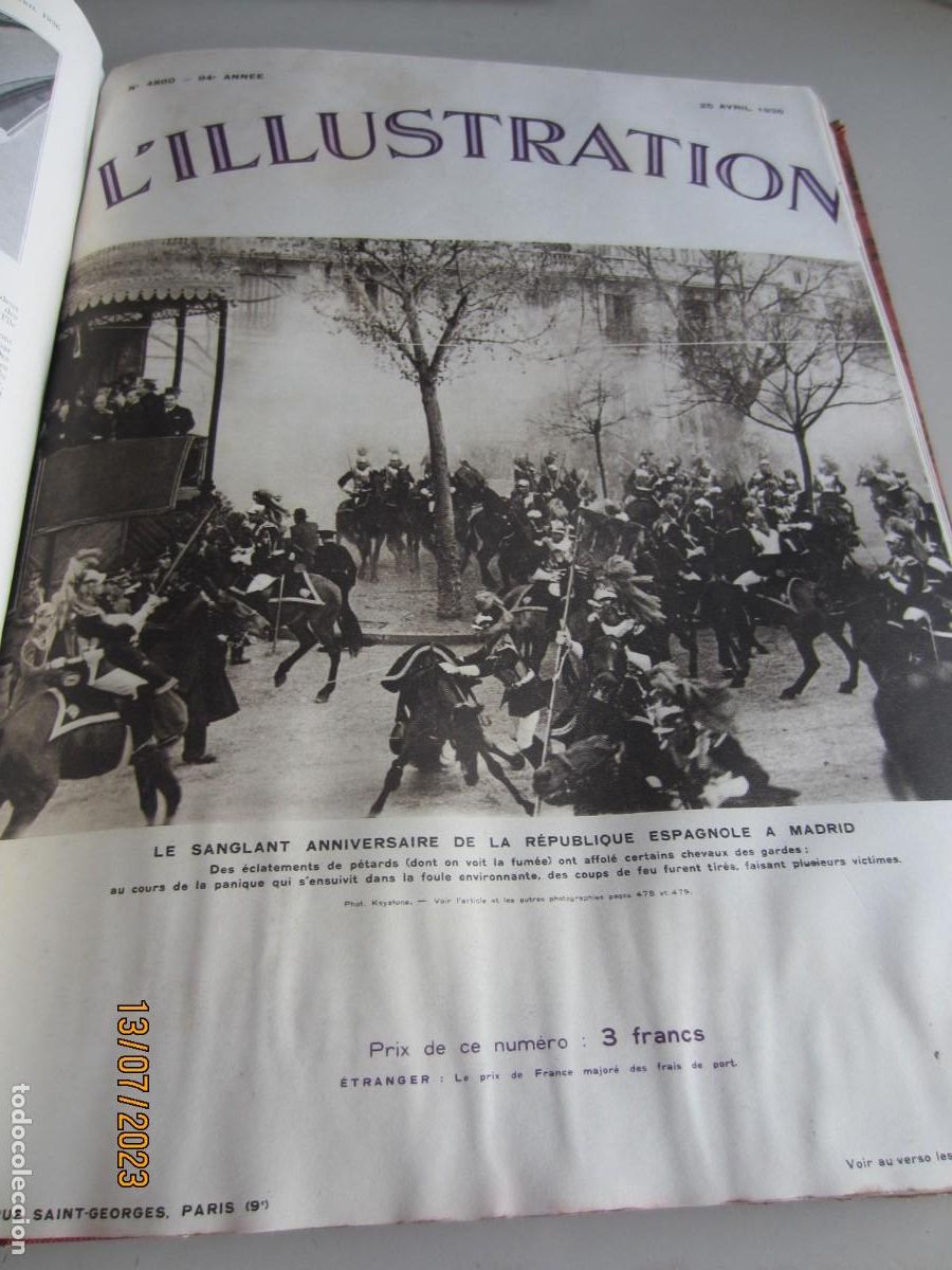 Coleccionismo de revistas y peri&oacute;dicos: 1936-ILLUSTRATION.VENEZUELA.HITLER.CHILE.CUBA.JUEGOS OL&Iacute;MPICOS.MADRID.BARCELONA.GUERRA CIVIL ESPA&Ntilde;A