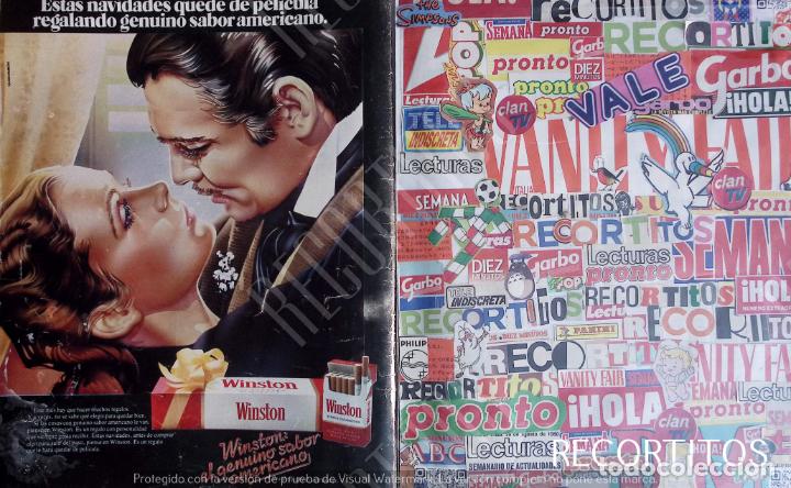 Collection Magazines and Newspapers: FAMOSOS EN LA PUBLICIDAD clark gable vivien leigh lo que el viento se anuncio cigarrilos winston