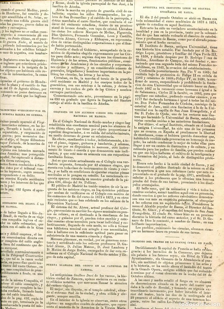 Coleccionismo de Revistas y Peri&oacute;dicos: REVISTA ANY 1873 TERCERA GUERRA CARLISTA AL BERGUEDA ACCI&Oacute; DE GIRONELLA SAVALLS TRISTANY MIRET BERGA