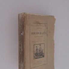 Coleccionismo de Revistas y Periódicos: REVISTA DE BIBLIOGRAFIA CATALANA - 1903