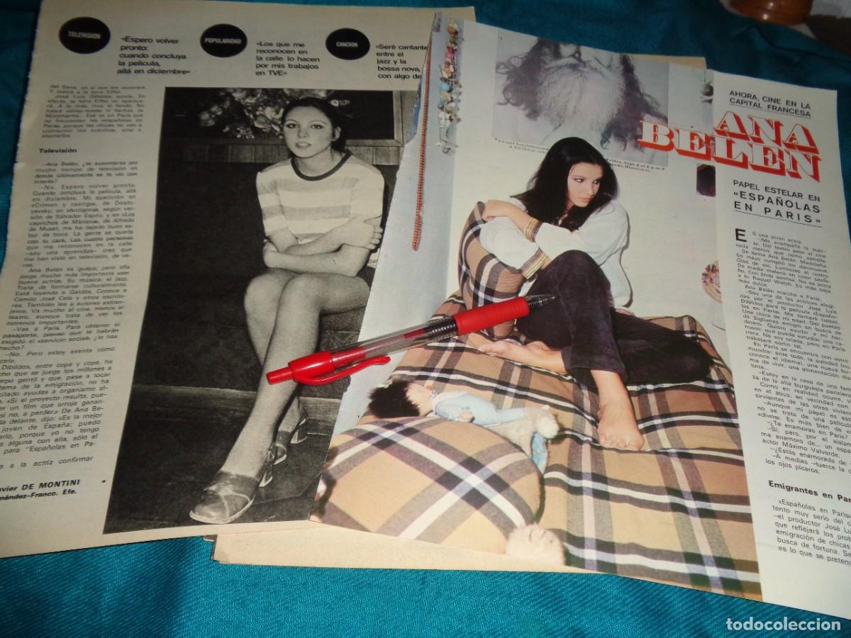 Coleccionismo de Revistas y Peri&oacute;dicos: RECORTE : ANA BELEN, PAPEL ESTELAR EN . ESPA&Ntilde;OLAS EN PARIS. TELERADIO, OCTUBRE 1970 (#)