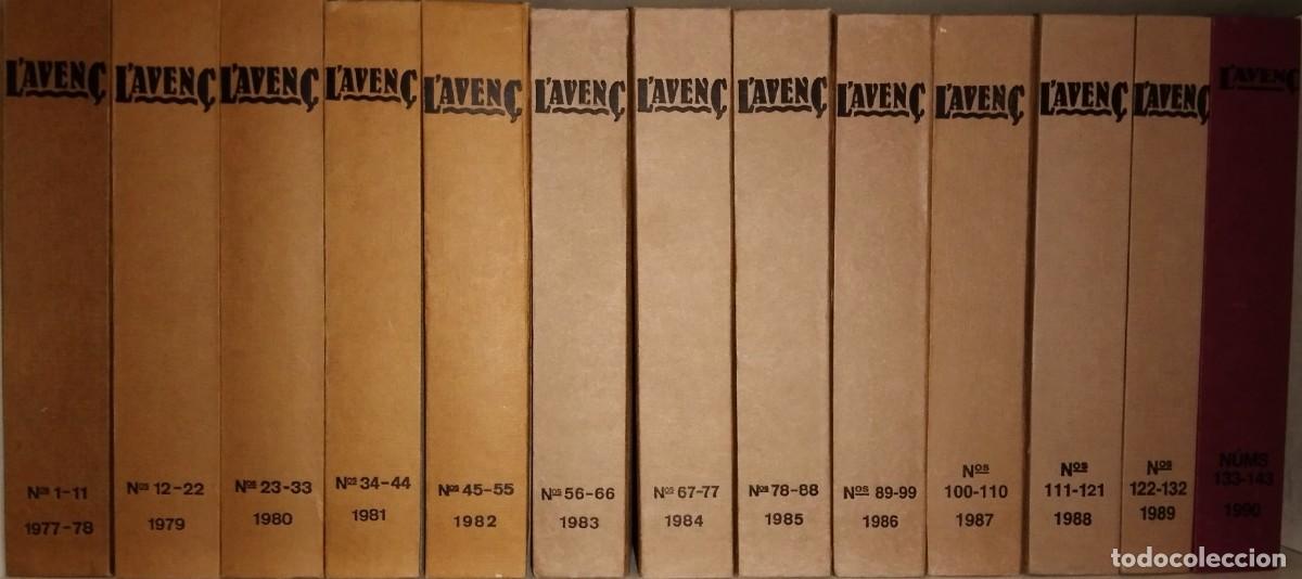 Coleccionismo de Revistas y Peri&oacute;dicos: L'AVEN&Ccedil;. REVISTA D'HIST&Ograve;RIA, 1977-1990 - 13 TOMS ENQUADERNATS