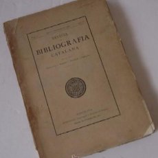 Coleccionismo de Revistas y Periódicos: REVISTA DE BIBLIOGRAFIA CATALANA - Nº 5, AÑO 1902