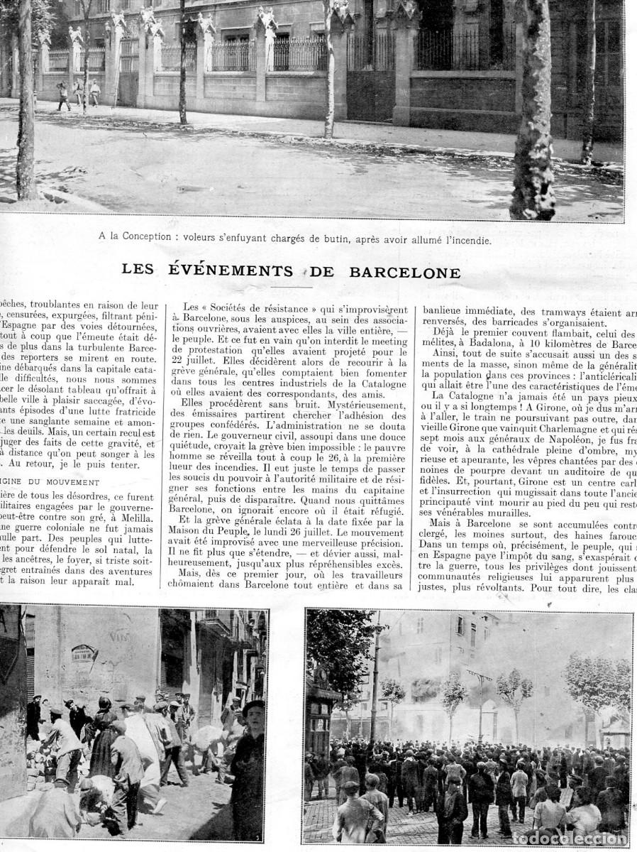 Coleccionismo de Revistas y Peri&oacute;dicos: REVISTA ENTERA A&Ntilde;O 1909 SEMANA TRAGICA DE BARCELONA EN UNA REVISTA FRANCESA