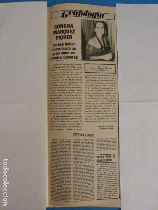 Coleccionismo de Revistas y Peri&oacute;dicos: RECORTE CLIPPING DE CONCHA MARQUEZ PIQUER REVISTA SEMANA N&ordm; 2238 PAG 89