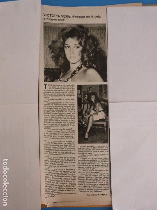 Coleccionismo de Revistas y Peri&oacute;dicos: RECORTE CLIPPING DE VICTORIA VERA REVISTA SEMANA N&ordm; 1891 PAG 37