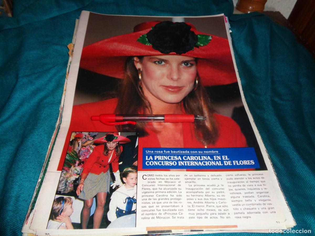 Colecionismo de Revistas e Jornais: RECORTE : CAROLINA DE MONACO EN CONCURSO INTERNACIONAL DE FLORES. SEMANA, MAYO 1988(#)
