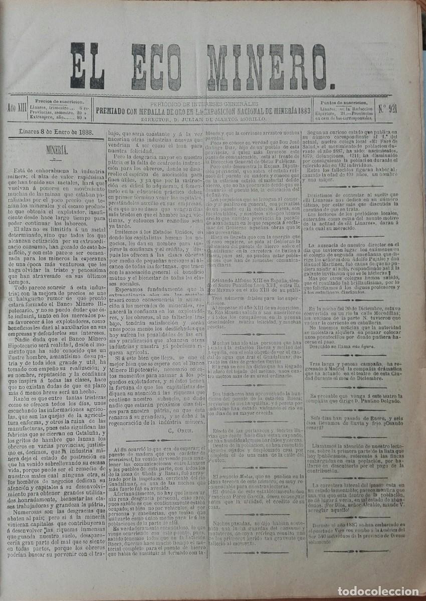 Sammeln von Zeitschriften und Zeitungen: El Eco Minero, El Liberal y La Verdad