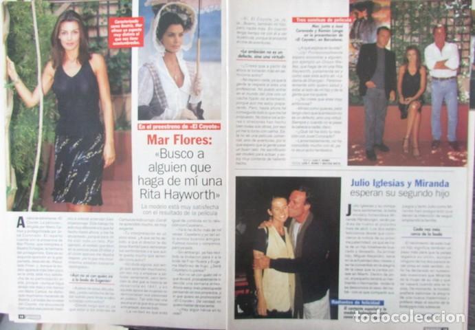 Coleccionismo de Revistas y Peri&oacute;dicos: RECORTE REVISTA PRONTO 1370 1998 MAR FLORES. JULIO IGLESIAS. MIRANDA RIJNSBURGER