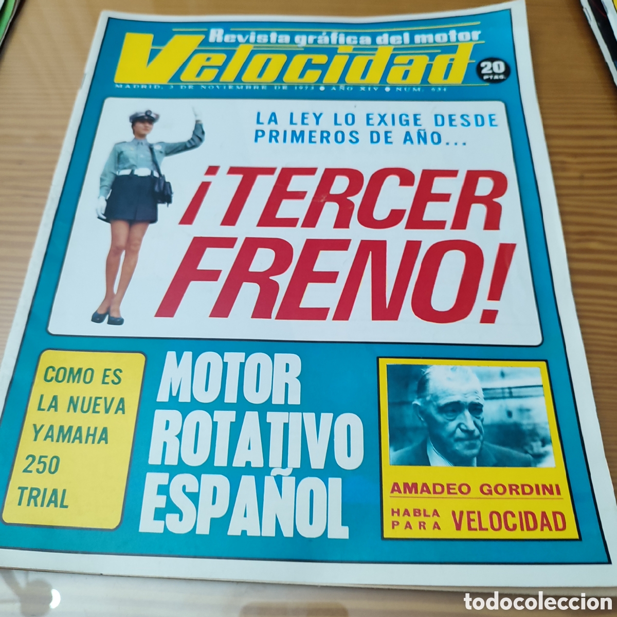 Coleccionismo de Revistas y Peri&oacute;dicos: Revista Grafica Del Motor Velocidad Numero 634, 3 de Noviembre de 1973