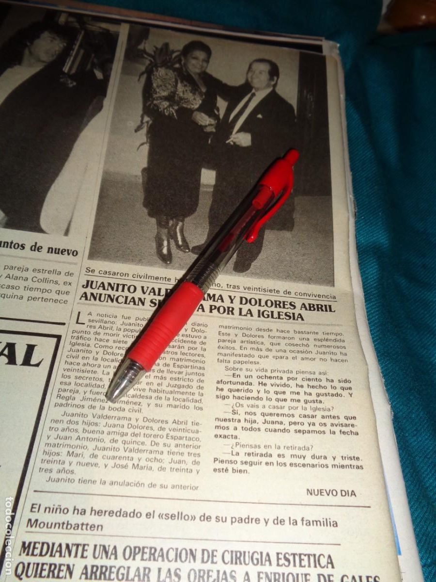 Coleccionismo de Revistas y Peri&oacute;dicos: RECORTE : JUANITO VALDERRAMA. SYLVESTRE STALLONE. SEMANA, MAYO 1988(#)