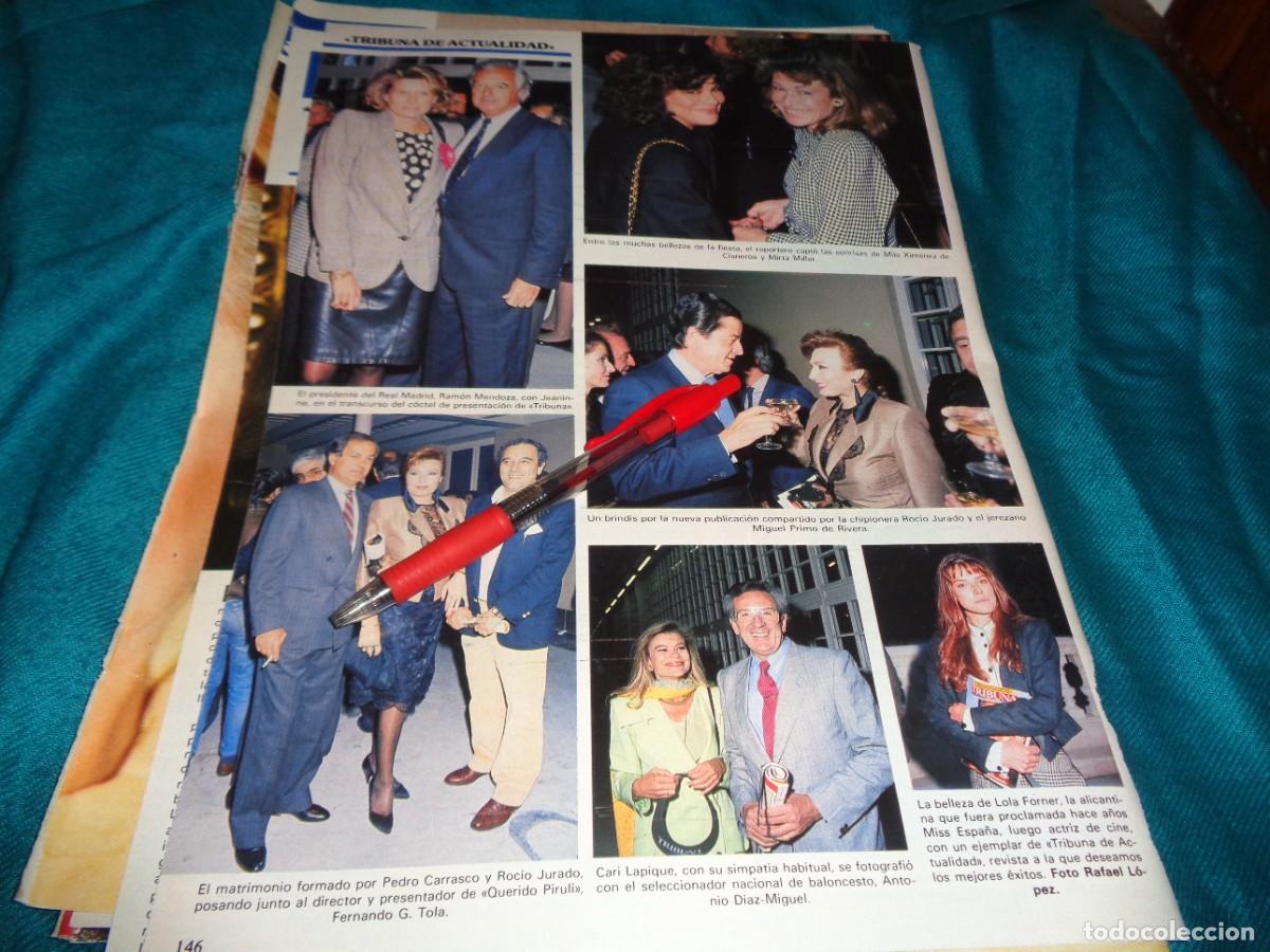 Coleccionismo de Revistas y Peri&oacute;dicos: RECORTE : TRIBUNA DE ACTUALIDAD : ROCIO JURADO, LOLA FORNER. SEMANA, MAYO 1988(#)