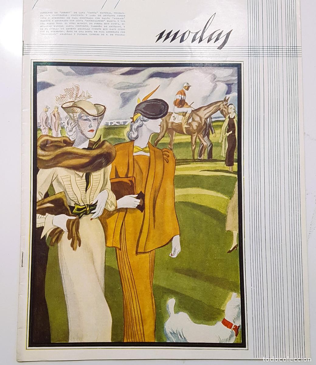Coleccionismo de revistas y peri&oacute;dicos: Suplemento Blanco y Negro 1936 MODAS. 36x26 cm. BALDRICH, R. DRIVON, BONTOUX. ORO VIEJO SEVILLA