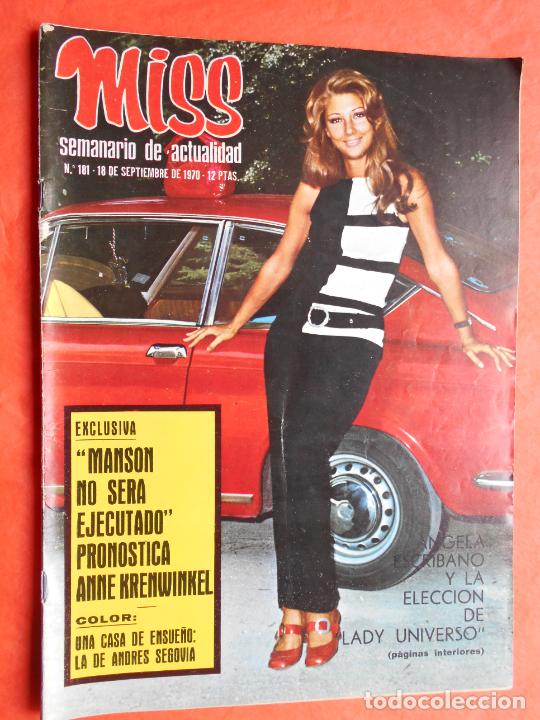 Coleccionismo de revistas y peri&oacute;dicos: Semanario de Actualidad Miss n&ordm; 181 18 de septiembre de 1.970