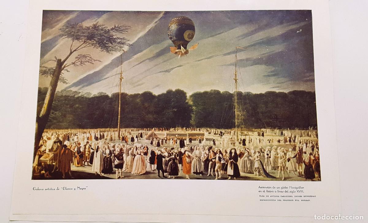 Collezionismo di Riviste e Giornali: Suplemento Blanco y Negro 1936 MADRILE&Ntilde;ISMO. 36x26 cm. MADRID. LAMINA ASCENSION GLOBO EN EL RETIRO
