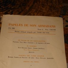Coleccionismo de Revistas y Periódicos: RVPR T7 PAPELES SON ARMADANS. CAMILO JOSÉ CELA. AÑO 1968 JULIO AÑO 13 TOMO 50 NÚMERO 148