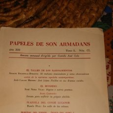 Coleccionismo de Revistas y Periódicos: RVPR T7 PAPELES SON ARMADANS. CAMILO JOSÉ CELA. AÑO 1968 SEPTIEMBRE AÑO 13 TOMO 50 NÚMERO 150