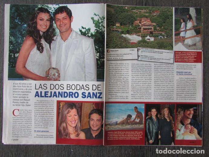 Coleccionismo de Revistas y Peri&oacute;dicos: RECORTE REVISTA PRONTO 2092 2012 ALEJANDRO SANZ. RAQUEL PERERA 4 P&Aacute;GS