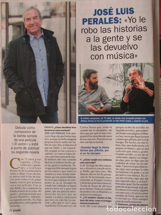 Coleccionismo de Revistas y Peri&oacute;dicos: RECORTE REVISTA PRONTO 2377 2017 JOS&Eacute; LUIS PERALES, SARA CARBONERO