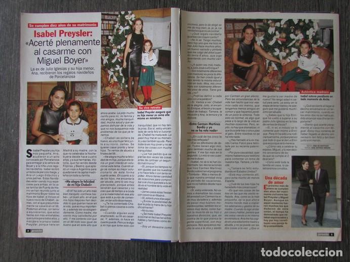 Coleccionismo de Revistas y Peri&oacute;dicos: RECORTE REVISTA PRONTO 1339 1998 ISABEL PREYSLER