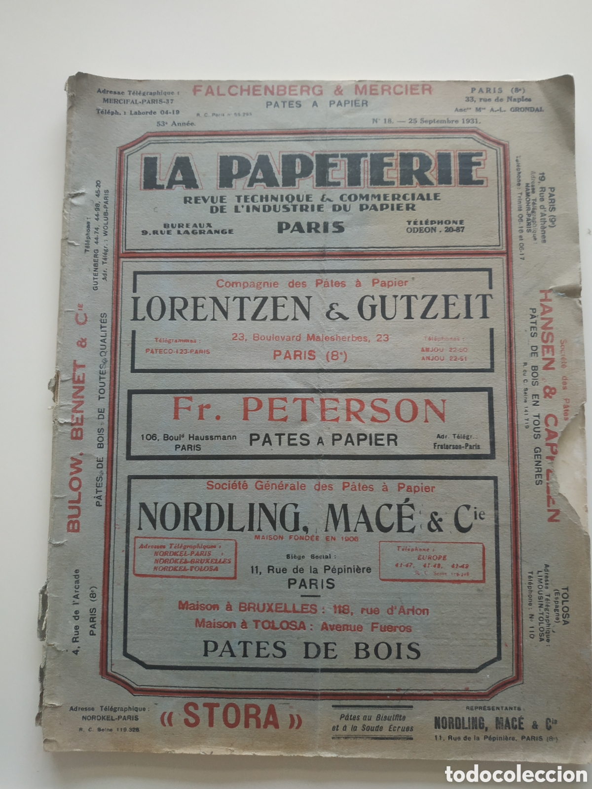 Coleccionismo de revistas y peri&oacute;dicos: Antigua revista La Papeterie