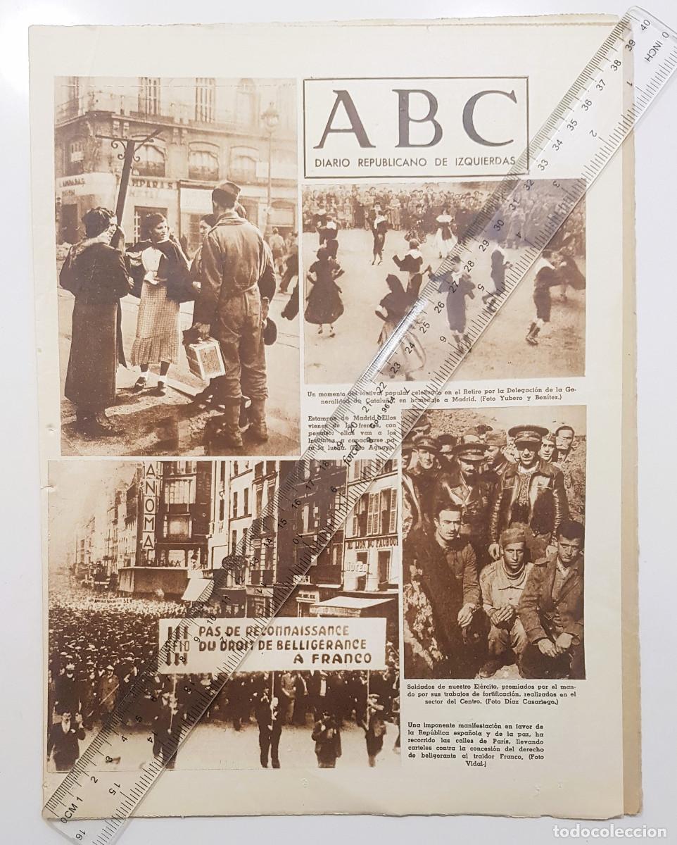 Collezionismo di Riviste e Giornali: PERIODICO ABC DE MADRID 11 NOVIEMBRE 1937 GUERRA CIVIL. MILICIANOS, VITORIA, BUJARALOZ, BOLTA&Ntilde;A