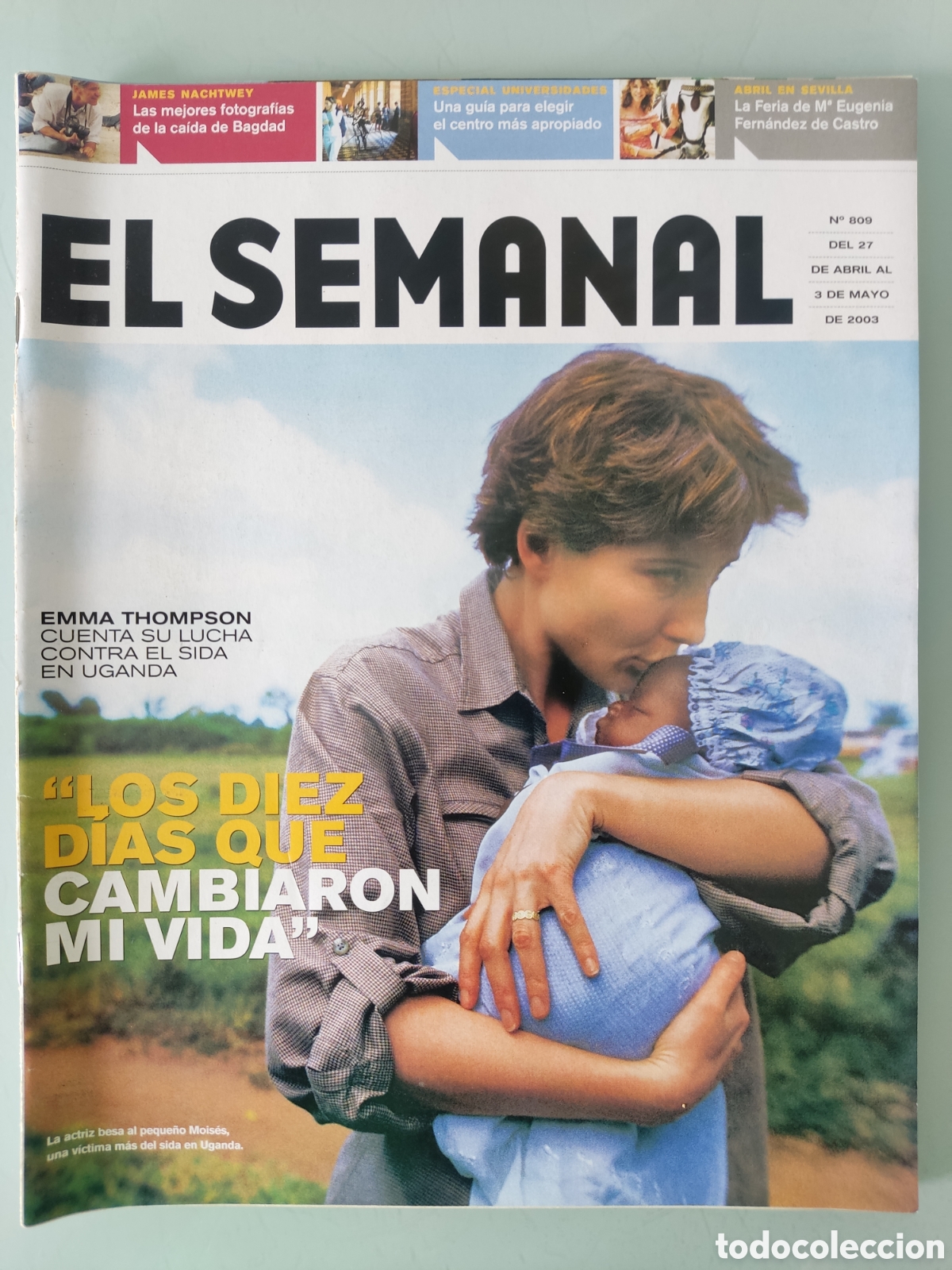 Coleccionismo de revistas y peri&oacute;dicos: El Semanal. Emma Thompson. N&deg; 809. 2003