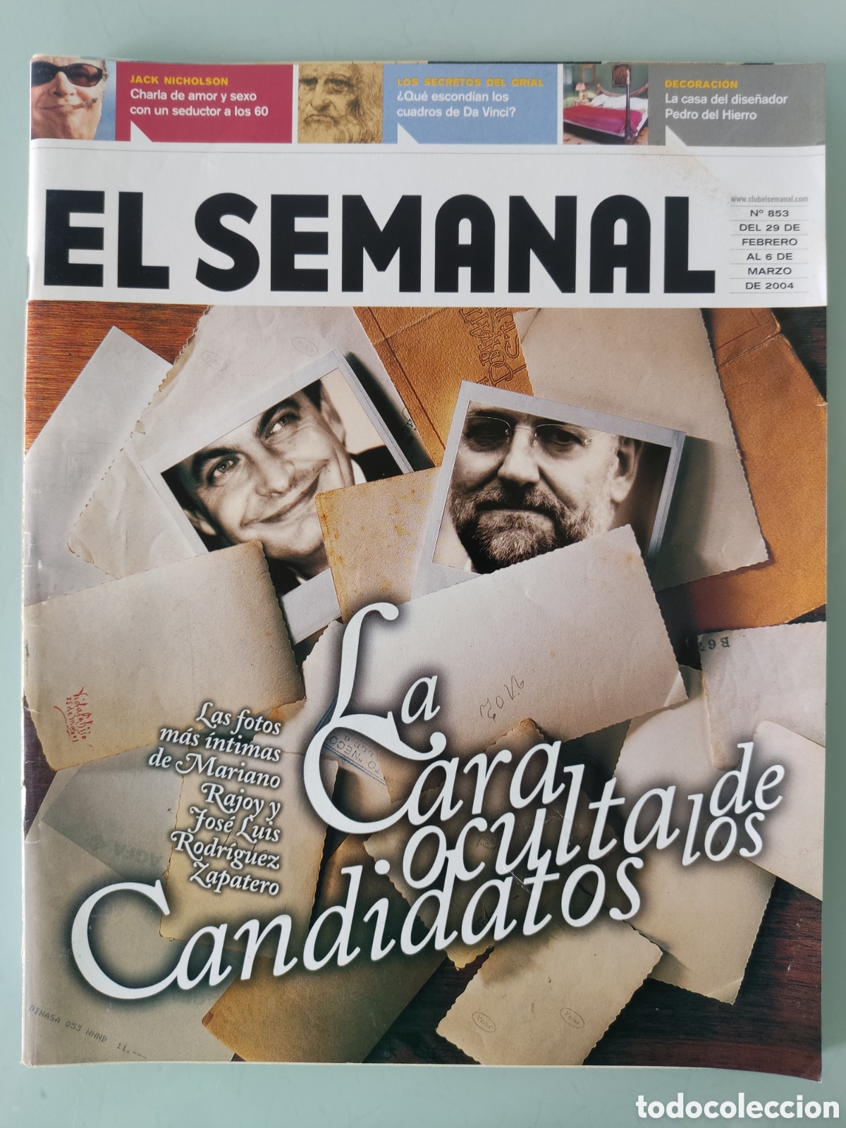 Coleccionismo de revistas y peri&oacute;dicos: El Semanal. N&deg; 853. 2004
