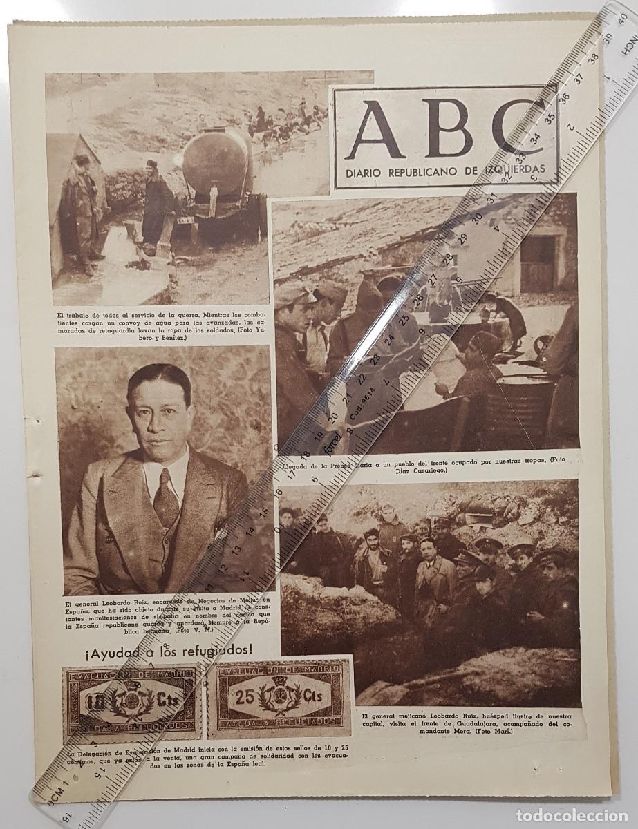 Collezionismo di Riviste e Giornali: PERIODICO ABC DE MADRID 25 NOVIEMBRE 1937 GUERRA CIVIL. LEOBARDO RUIZ GUADALAJARA, CHICAS DEL METRO