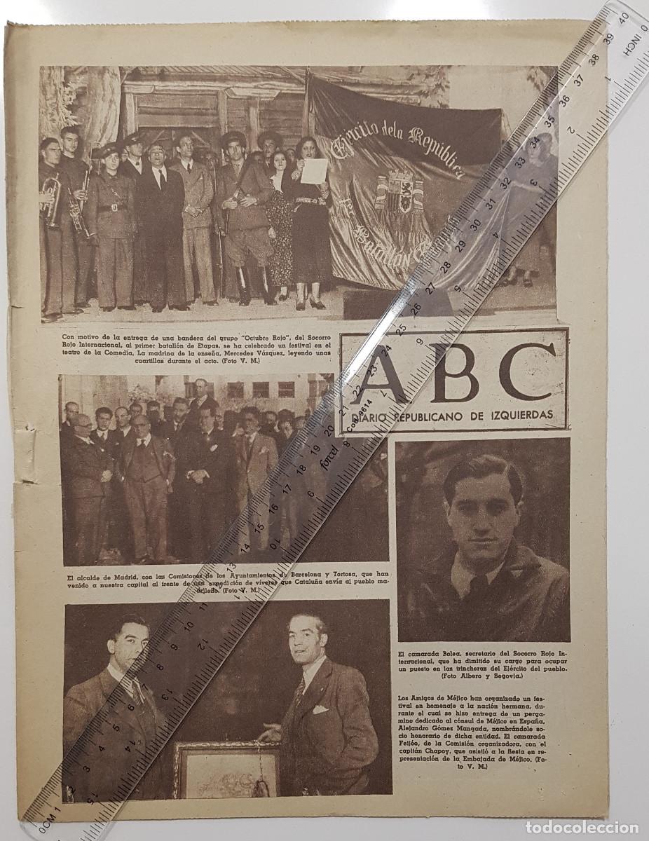 Collezionismo di Riviste e Giornali: PERIODICO ABC DE MADRID 30 NOVIEMBRE 1937 GUERRA CIVIL. CARTELES MINISTERIO INSTRUCCION PUBLICA