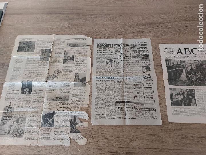 Collection Magazines and Newspapers: JML LOTE 3 PARTES DE DIARIO GRANADINO, PATRIA 21 JULIO 1950 Y ABC 138 1904 PERIODICOS, ESCAPARATISMO
