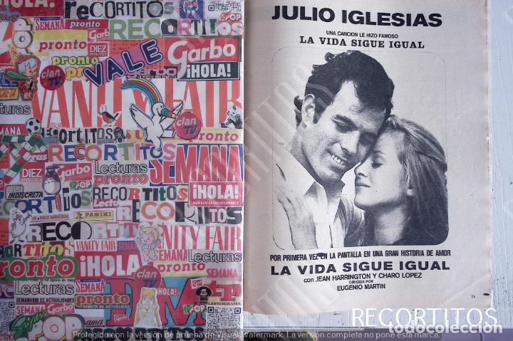 Coleccionismo de Revistas y Peri&oacute;dicos: julio iglesias charo lopez la vida sigue igual anuncio en prensa