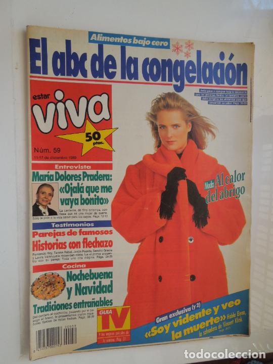 Coleccionismo de Revistas y Peri&oacute;dicos: ESTAR VIVA REVISTA N&ordm; 59- DICIEMBRE 1989- MARIA DOLORES PRADERA - ABC DE LA CONGELACION