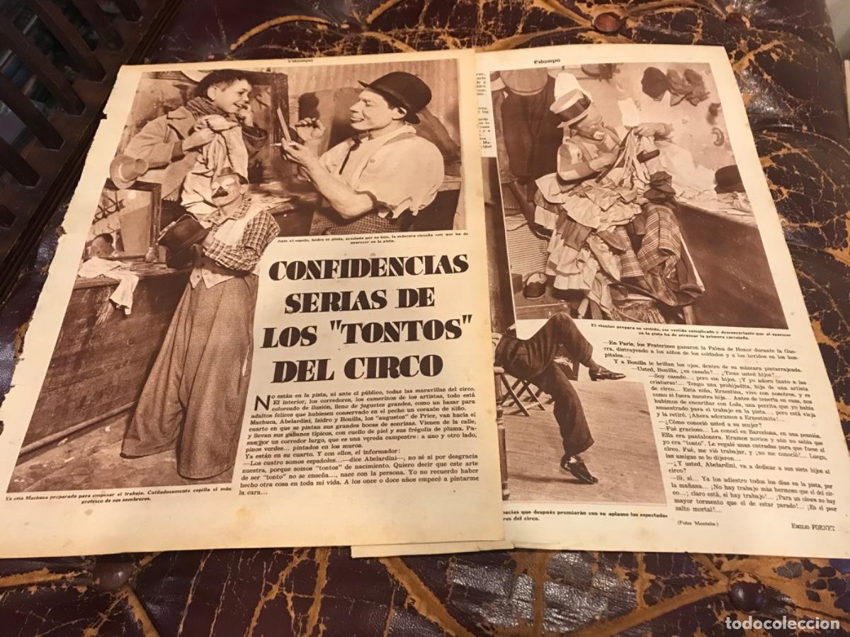 Coleccionismo de Revistas y Peri&oacute;dicos: REVISTA ESTAMPA. 1934. (2 HOJAS) CONFIDENCIAS... LOS TONTOS DEL CIRCO. PRICE. MACHUCA, ABELARDINI,..