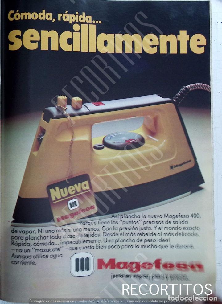 Coleccionismo de revistas y peri&oacute;dicos: magefesa plancha anuncio publicidad
