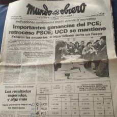 Coleccionismo de Revistas y Periódicos: PRIMERA EDICIÓN DE MUNDO OBRERO DEL 2 DE MARZO DE 1979 CON LOS RESULTADOS ELECTORALES
