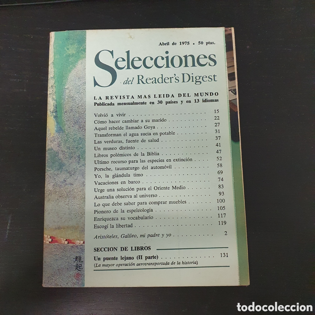 Coleccionismo de Revistas y Peri&oacute;dicos: Revista Selecciones del Reader's Digest abril de 1975
