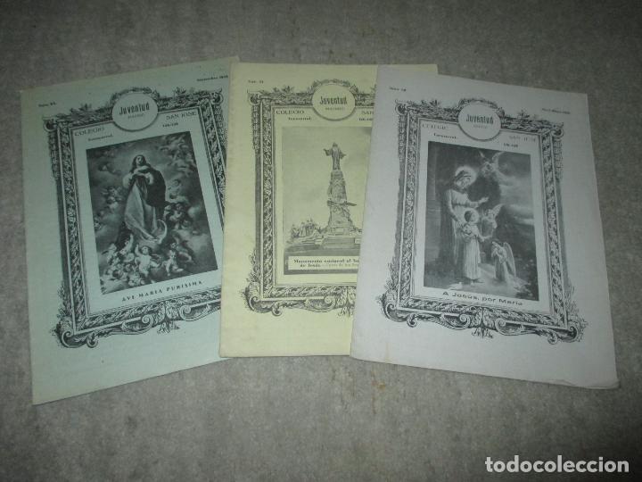 Coleccionismo de Revistas y Peri&oacute;dicos: Juventud, revista del Colegio San Jos&eacute; de Madrid, calle Fuencarral 126, 1934-35-36, 3 n&uacute;meros