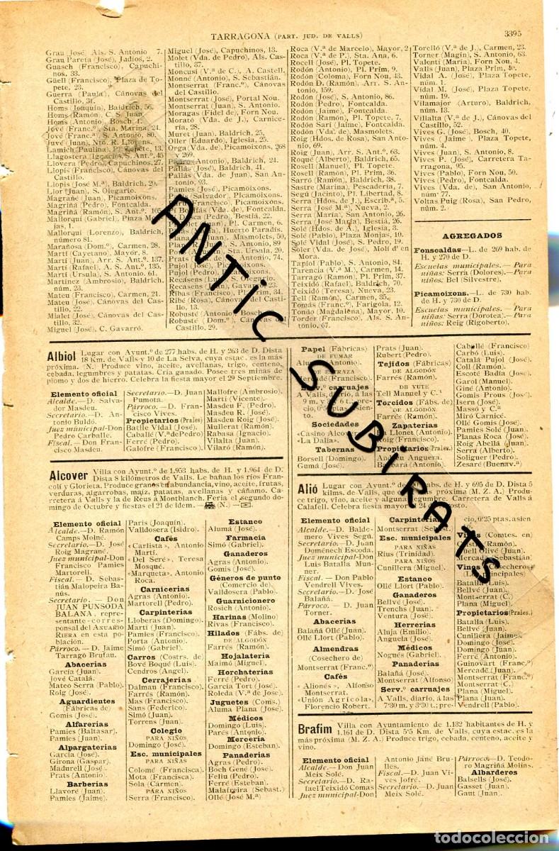 Coleccionismo de Revistas y Peri&oacute;dicos: RECORTE DE PRENSA A&Ntilde;O 1905 ALBIOL ALCOVER ALIO BRAFIM CABRA FIGUEROLA GARIDELLS MASO MILA NULLES