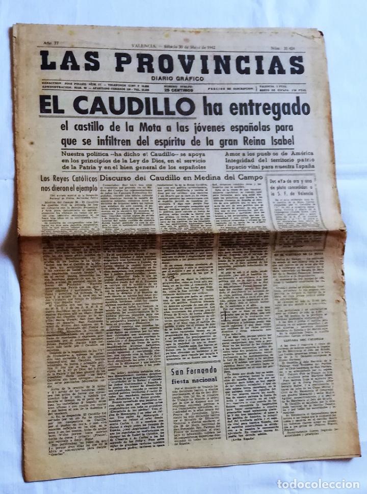 Coleccionismo de revistas y peri&oacute;dicos: ANTIGUO PERI&Oacute;DICO / OLD NEWSPAPER: LAS PROVINCIAS DIARIO GR&Aacute;FICO 30 MARZO 1942