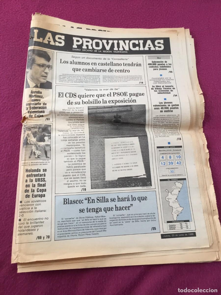 Coleccionismo de Revistas y Peri&oacute;dicos: PERIODICO LAS PROVINCIAS 1988 - SPOOK FACTORY- ESTRENO DIRTY DANCING - LOQUILLO EN LA DISCOTECA ISLA