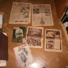 Coleccionismo de Revistas y Periódicos: MUERTE DE MANOLETE, 2 PERIÓDICOS DÍGAME, TRIUNFO, 8 PG LOS TOROS, REVISTA SEMANA Y PORTADA EL RUEDO