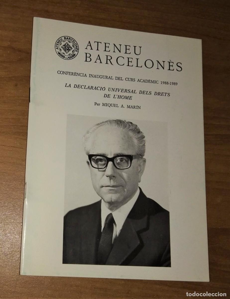 Collezionismo di Riviste e Giornali: ATENEU BARCELON&Egrave;S. MIQUEL A. MARIN, INAUGURACI&Oacute; DEL CURS 1988-1989