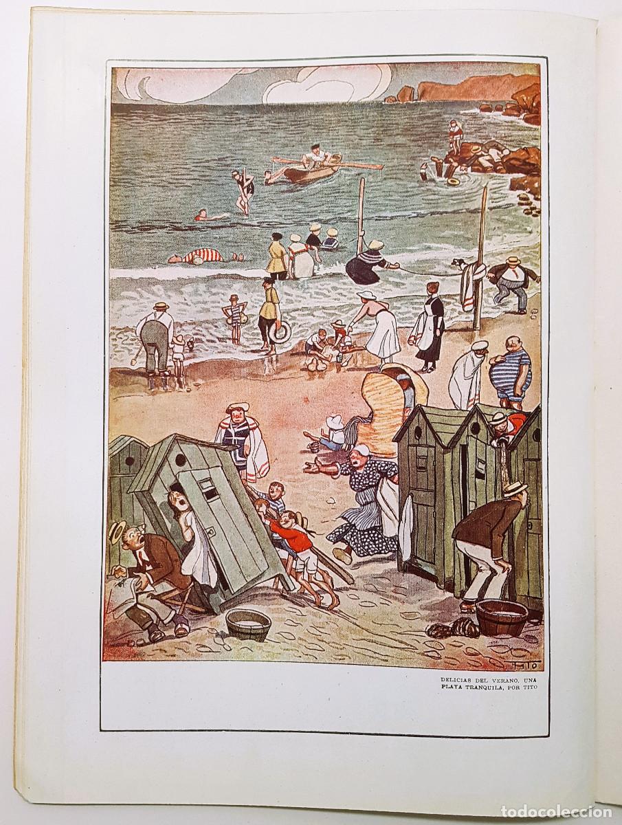 Coleccionismo de Revistas y Peri&oacute;dicos: REVISTA BLANCO Y NEGRO 1916. LA PLAYA HUMOR. SANTANDER REY AVIADOR POMBO. SEGOVIA SABADELL. FLORALIA