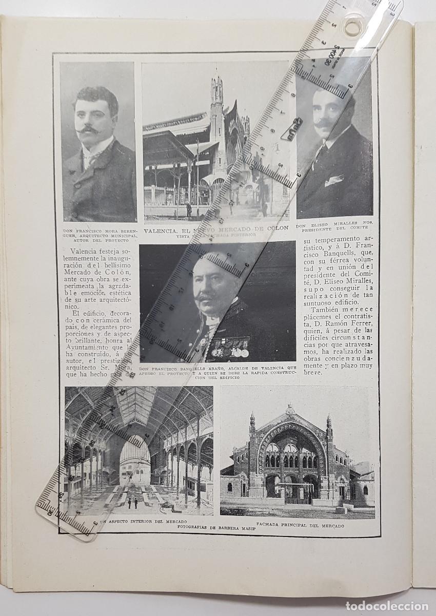 Coleccionismo de Revistas y Peri&oacute;dicos: REVISTA BLANCO Y NEGRO 1916. VALENCIA MERCADO COLON. LOTERIA NAVIDAD. BODEGAS GALLEGAS PEARES GUERRA