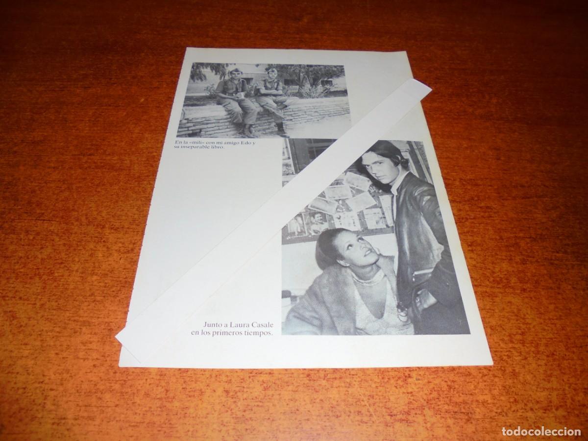 Coleccionismo de revistas y peri&oacute;dicos: RARO RETAL DE REVISTA O LIBRO: CAMILO SESTO CON LAURA CASALE Y EN EL SERVICIO MILITAR