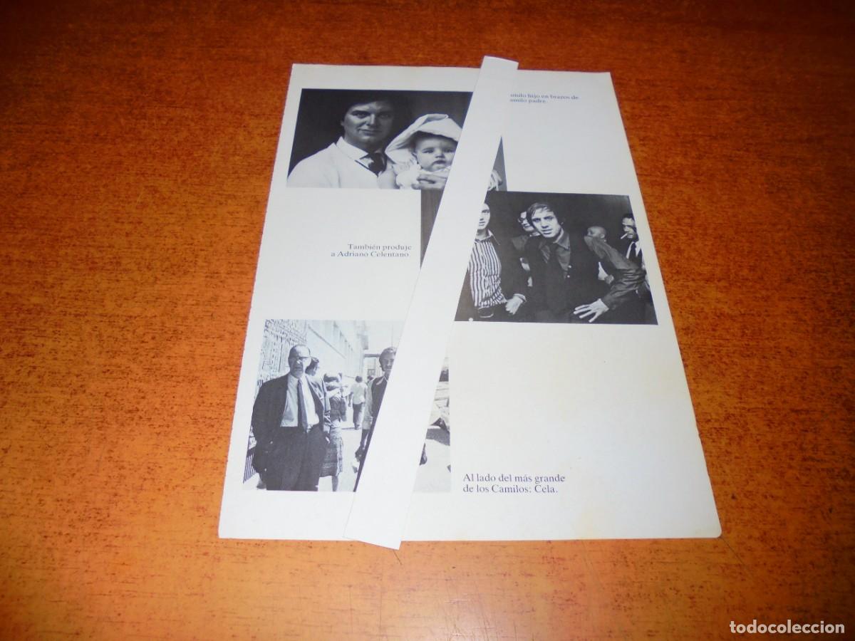 Coleccionismo de Revistas y Peri&oacute;dicos: RARO RETAL DE REVISTA O LIBRO: CAMILO SESTO CON CELA. ADRIANO CELENTANO. ANGELA CARRASCO.